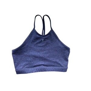 NOBULL Womens Sports Bra Size M Plum High Neck Strappy Gym Clean Girl Athleisure